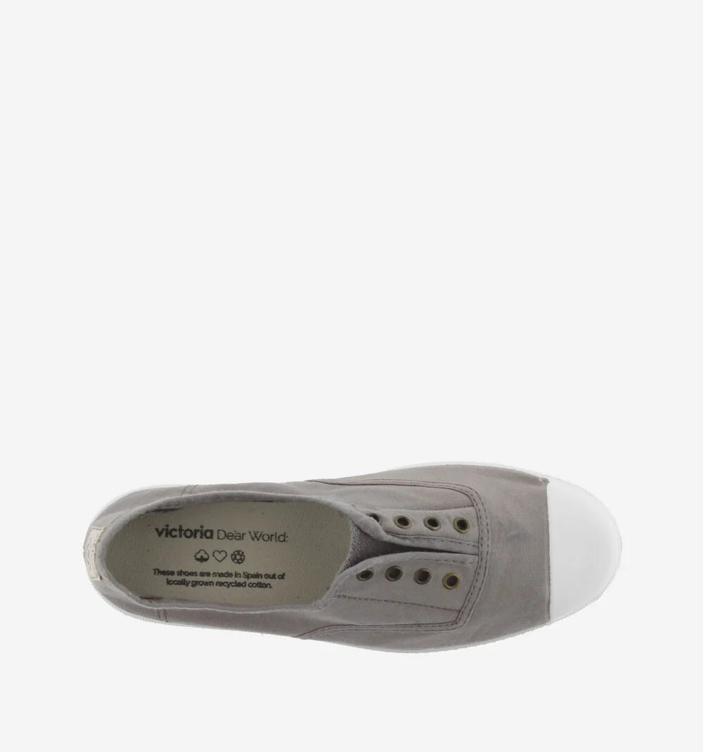 1915 INGLESA TENNIS TOILE DREC® ÉLASTIQUE Baskets en toile avec élastique pour femme GRIS