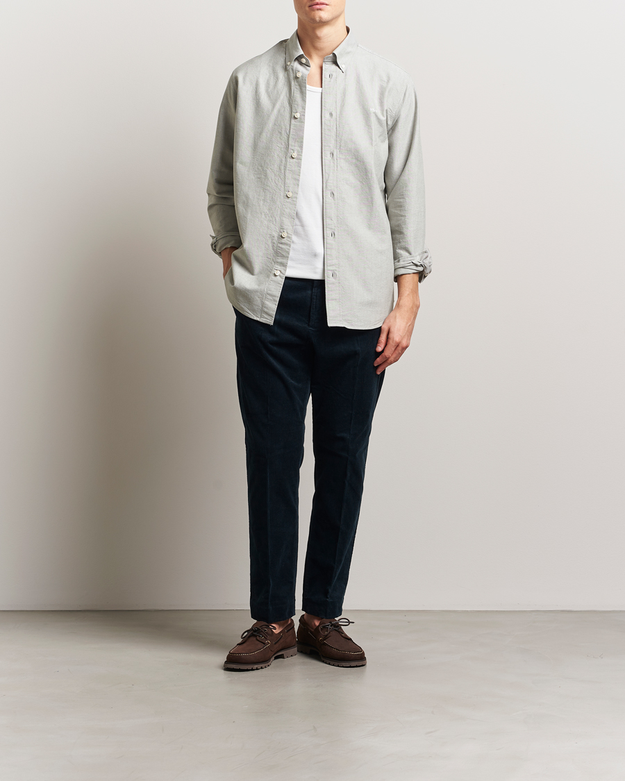 NN07 Colby Oxford Shirt Capers Green