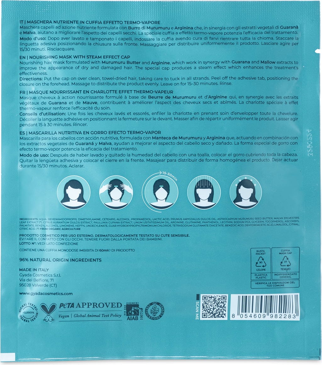 GYADA Cosmetics  Nährende Tuchmaske für die Haare, 60 ml