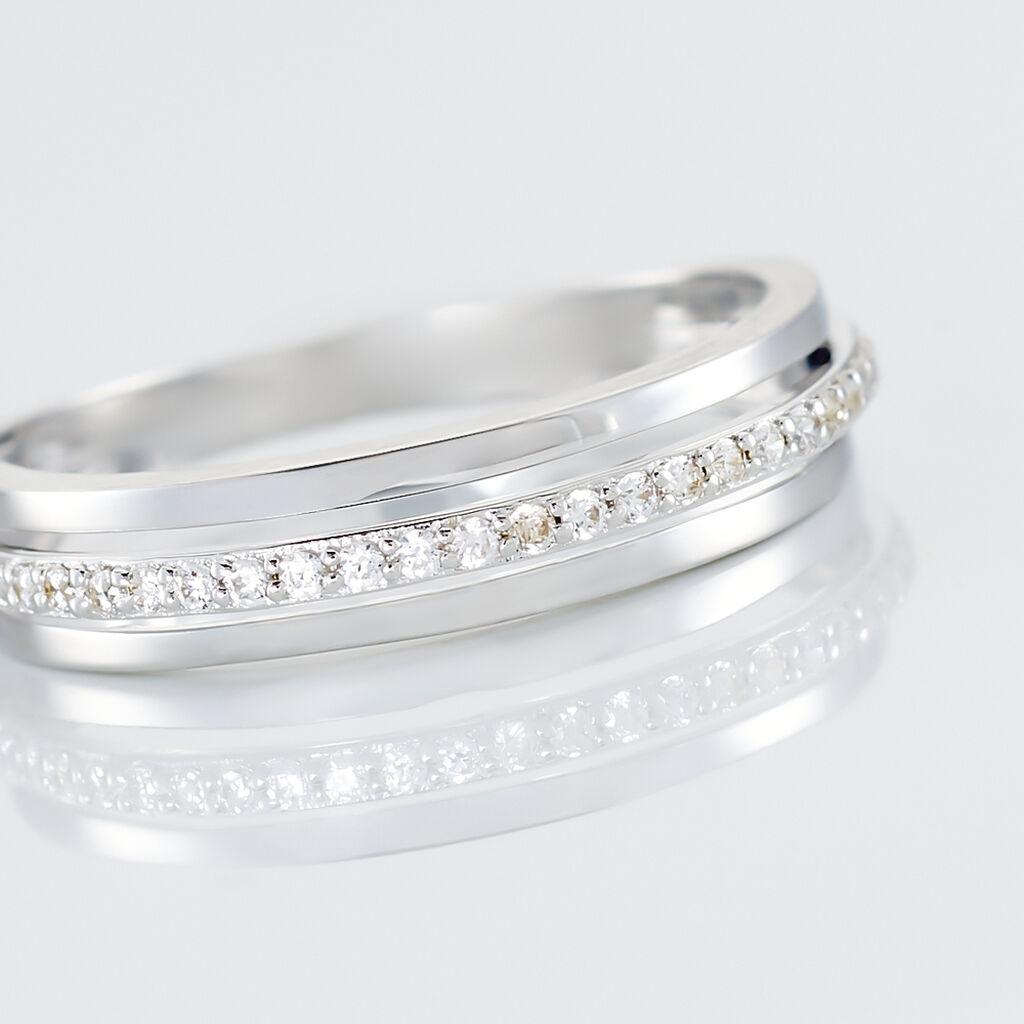 Bague Morrigan Or Blanc Oxyde De Zirconium