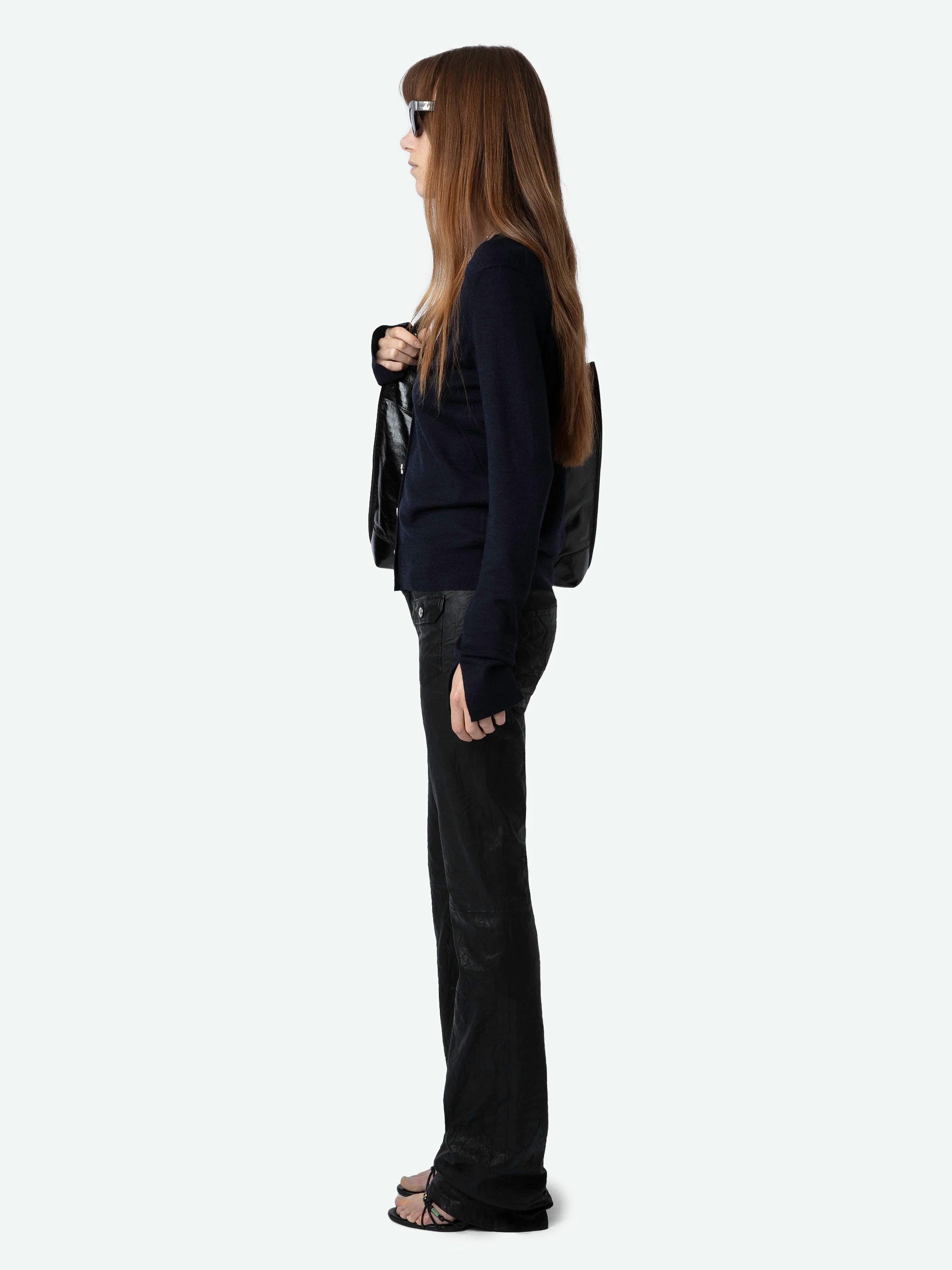JEMMA - Cardigan en laine mérinos | Bleu