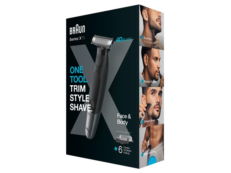 Braun Multirasierer Series X T5200 Face   Body Barttrimmer, Elektrorasierer und Bodygroomer in einem Gerät