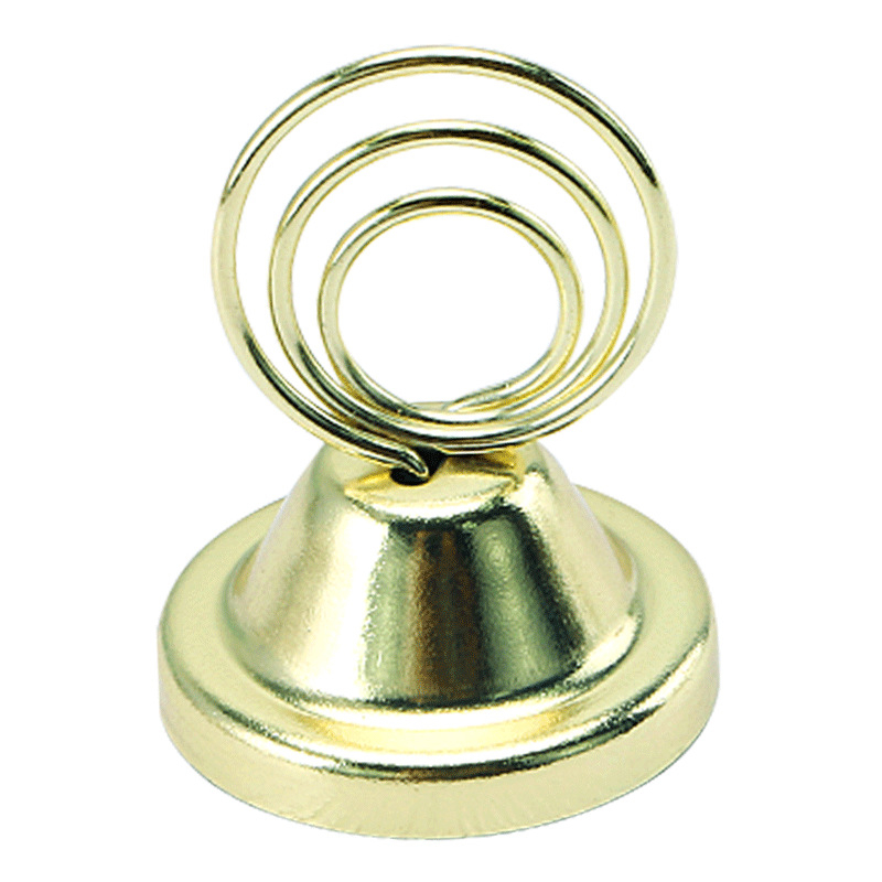 (Ø30x45mm) Metall Tischkarten Halter Deko Foto Clip Namenskarten Sockel Postkarten Ständer - Gold