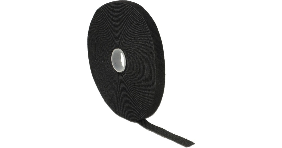 DeLOCKHook-and-loop fasteners, 10m kabelbinder  (Zwart)