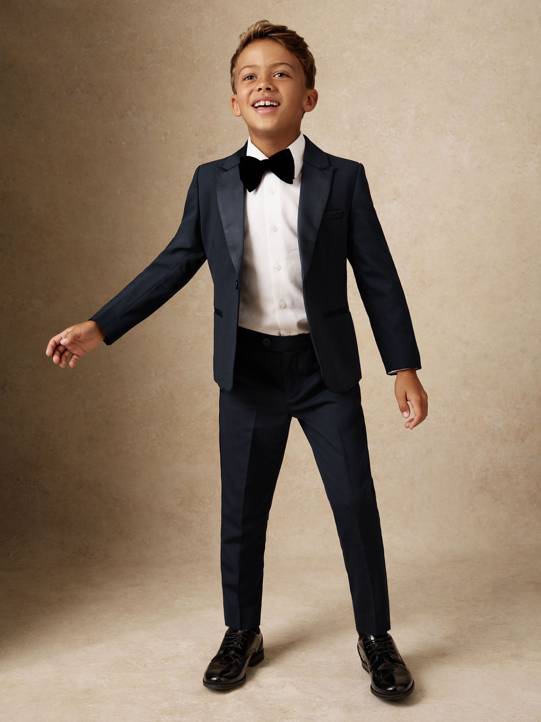 Reiss Knightsbridge Single-Breasted Tuxedo Blazer Wool-Blend
