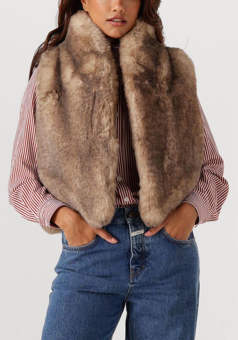 zand vanessa bruno faux fur jas marcello vest