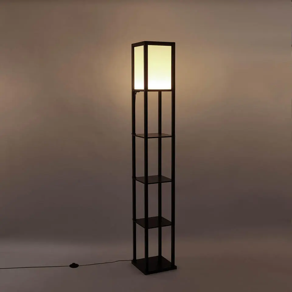 Qazqa vloerlampen nea zwart geïntegreerde led