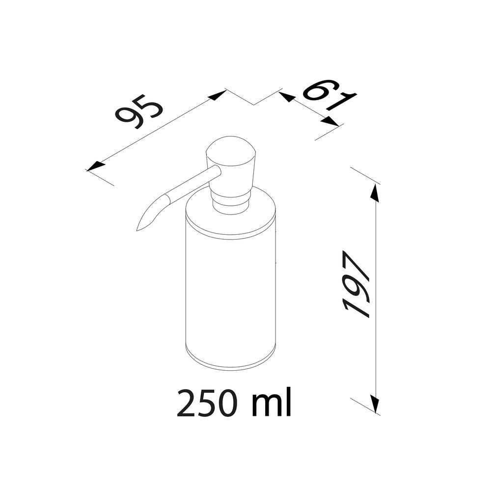Geesa Nemox zeepdispenser vrijstaand 250 ml chroom