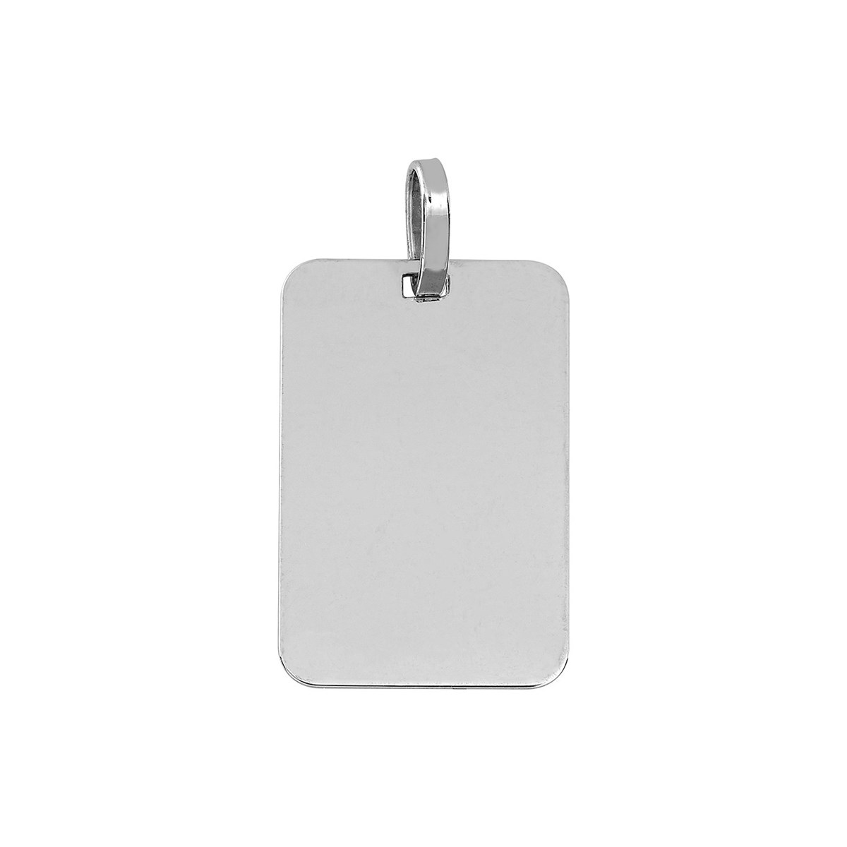 Pendentif Brillaxis plaque or blanc 9 carats
