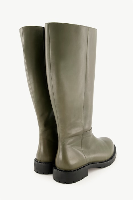 Lederstiefel, XXL-Schaft, Weite H