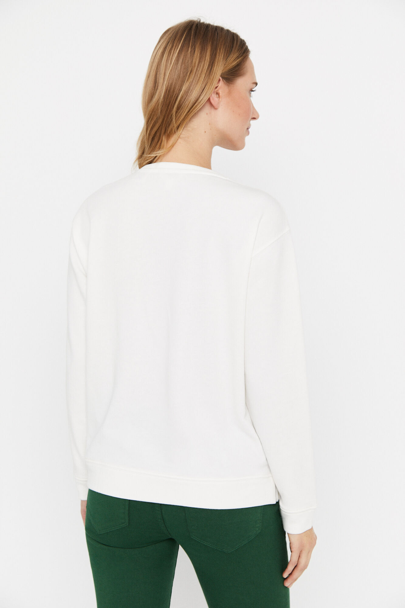 Blusa de moletom com saia - Marfim