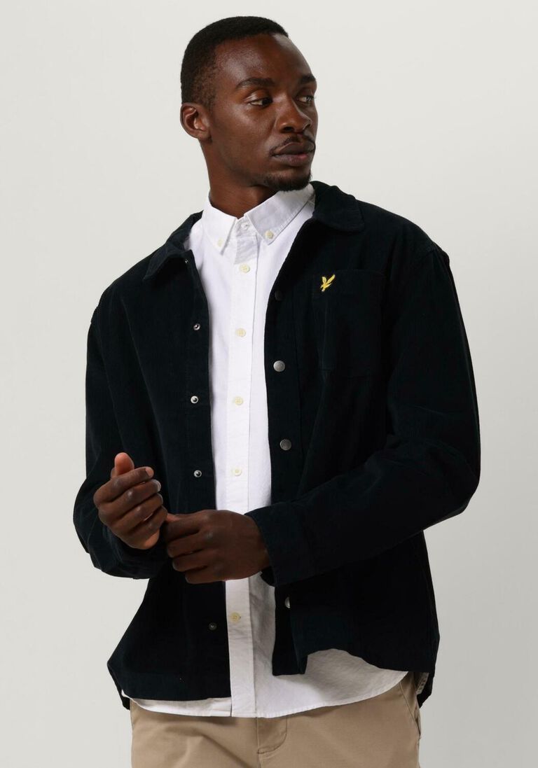 LYLE & SCOTT donkerblauwe lyle & scott overshirt cord overshirt