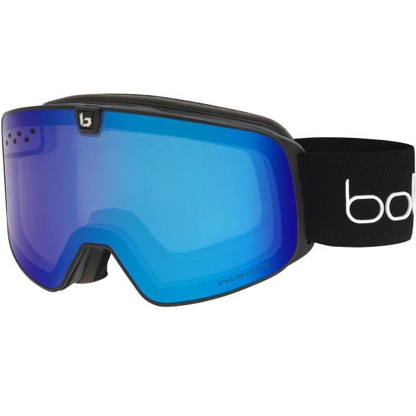 Masque de ski BOLLE NEVADA NEO PHANTOM+ BLUE SEMI-POLARIZED PHOTOCHROMIC CAT 1 TO 3 & LIGHT LEMON CAT BLACK MATTE