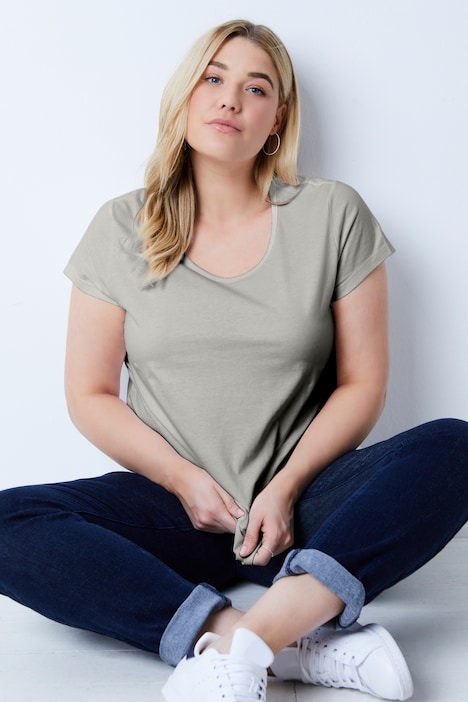 Bellieva T-Shirt, 2er-Pack, Umstandsmode, Rundhals, Kurzarm, Biobaumwolle GOTS