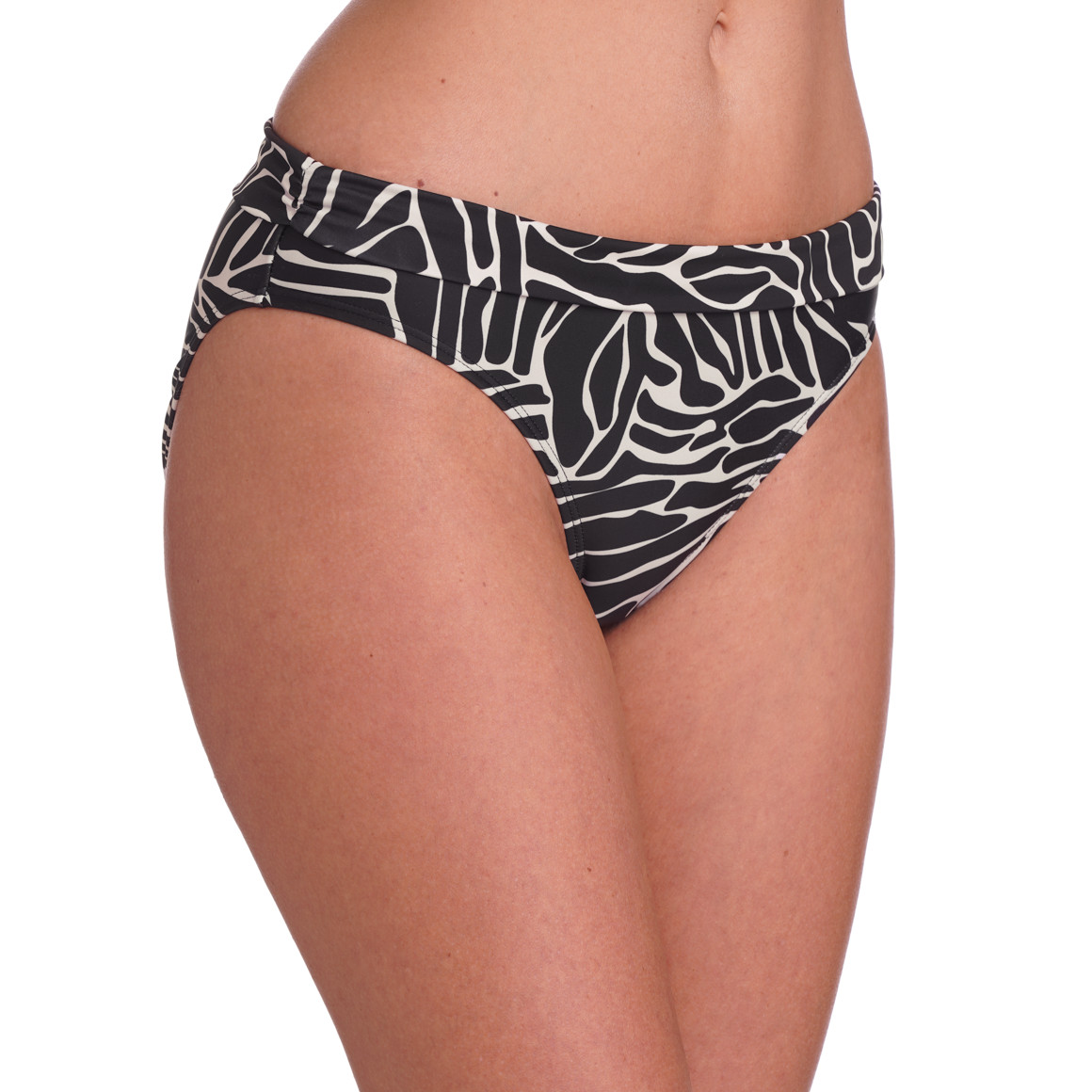 Gina Benotti Damen Bikinipanty im Zebra-Look schwarz / weiss