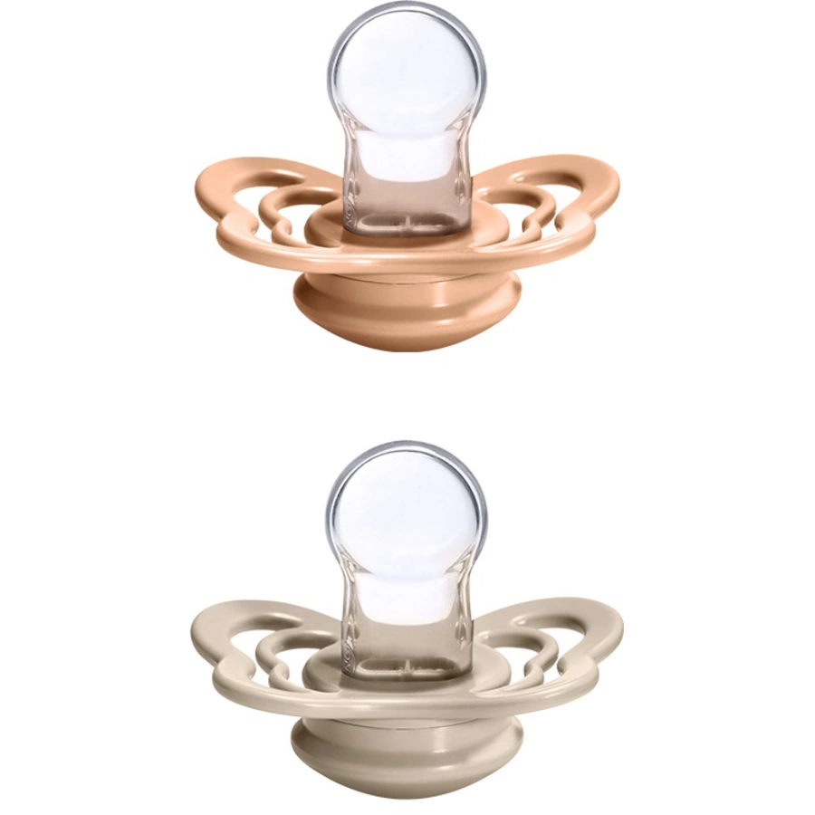 BIBS® Schnuller Couture Vanilla  Peach Silikon 0-6 Monate, 2 Stk.