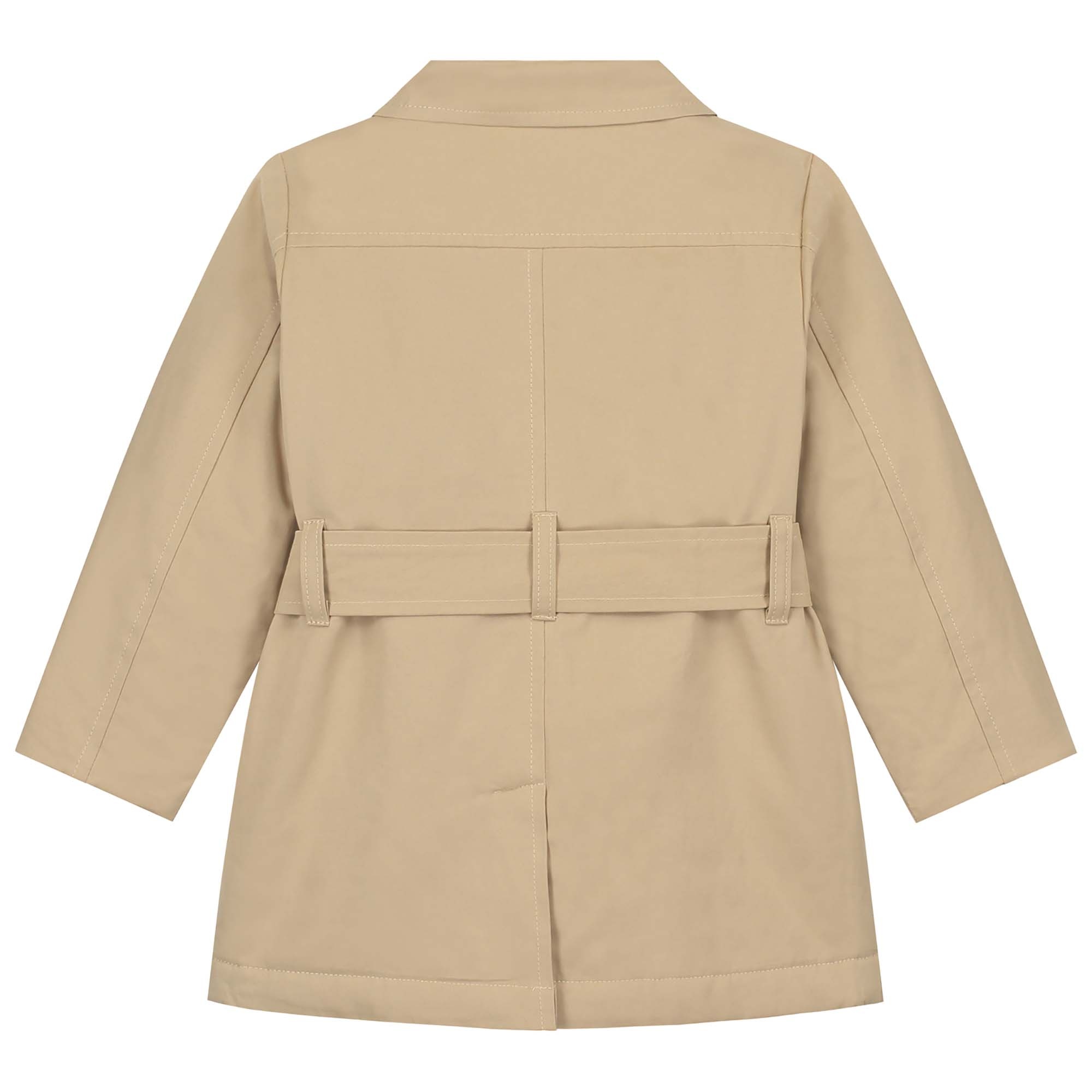 Prénatal peuter trenchcoat lange mouwen effen bruin