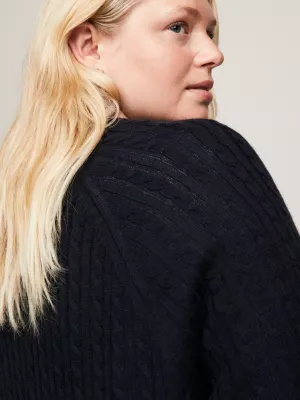 Vestido Curve Cable Knit Pure Wool Relaxed
