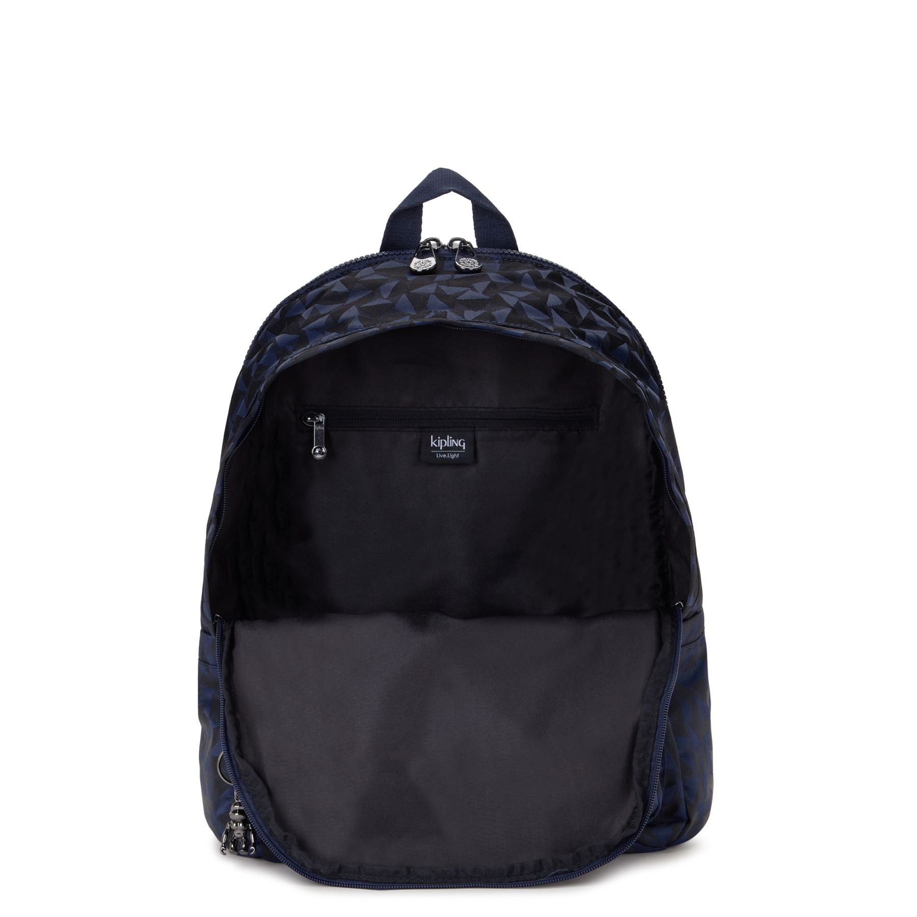 DELIA M Grand sac à dos avec compartiment matelassé pour ordinateur portable - Endless Navy Jacquard