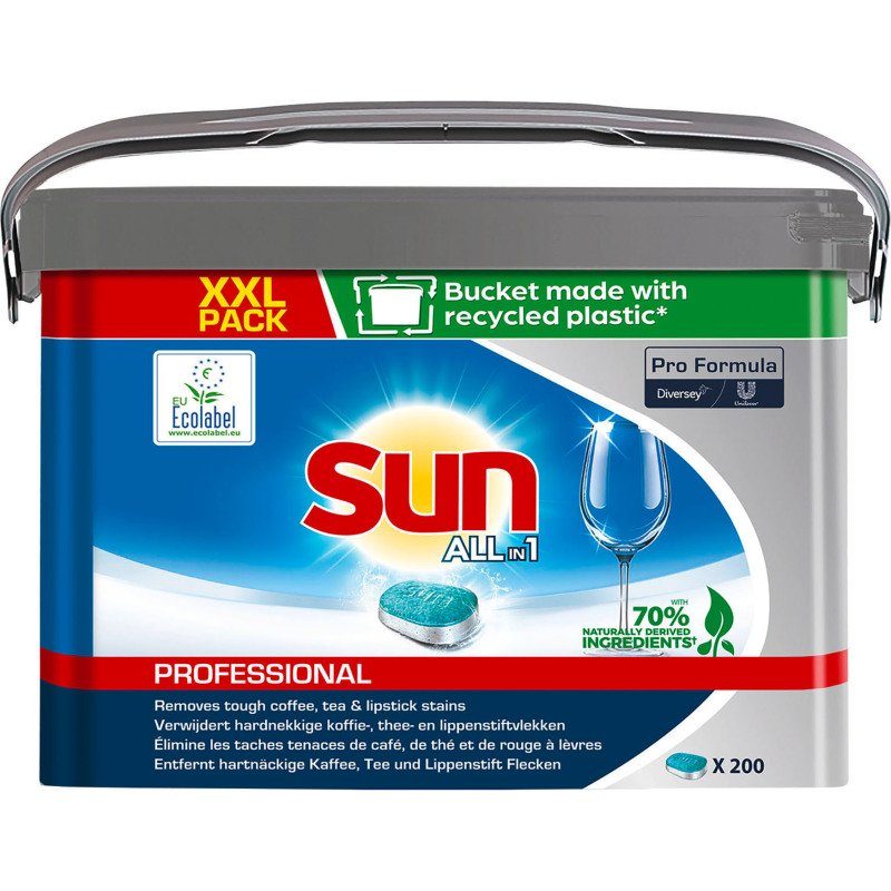 Tablettes lave-vaisselle Sun Professional All in 1  -  Seau de 200