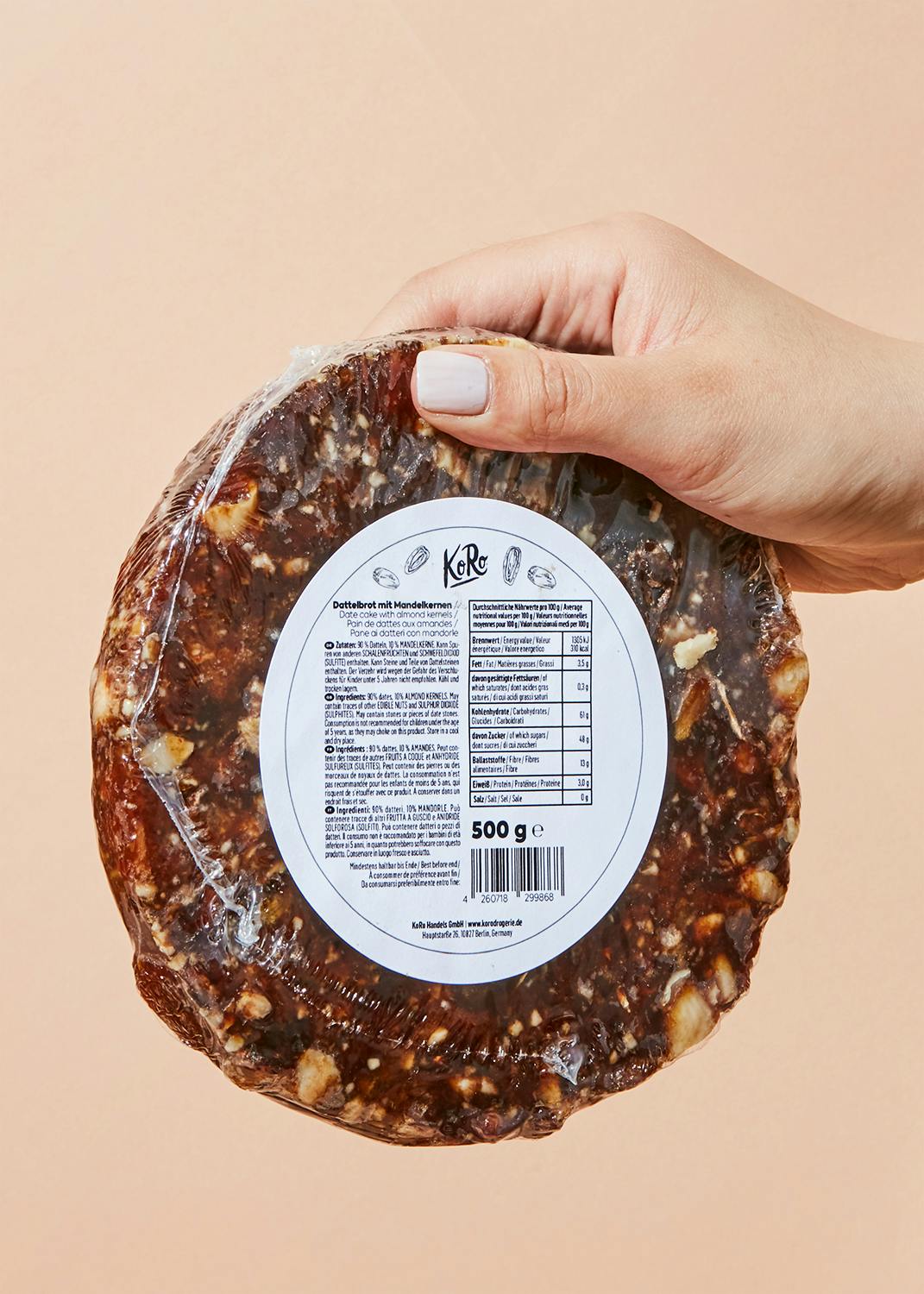 Dattelbrot mit Mandeln 500 g