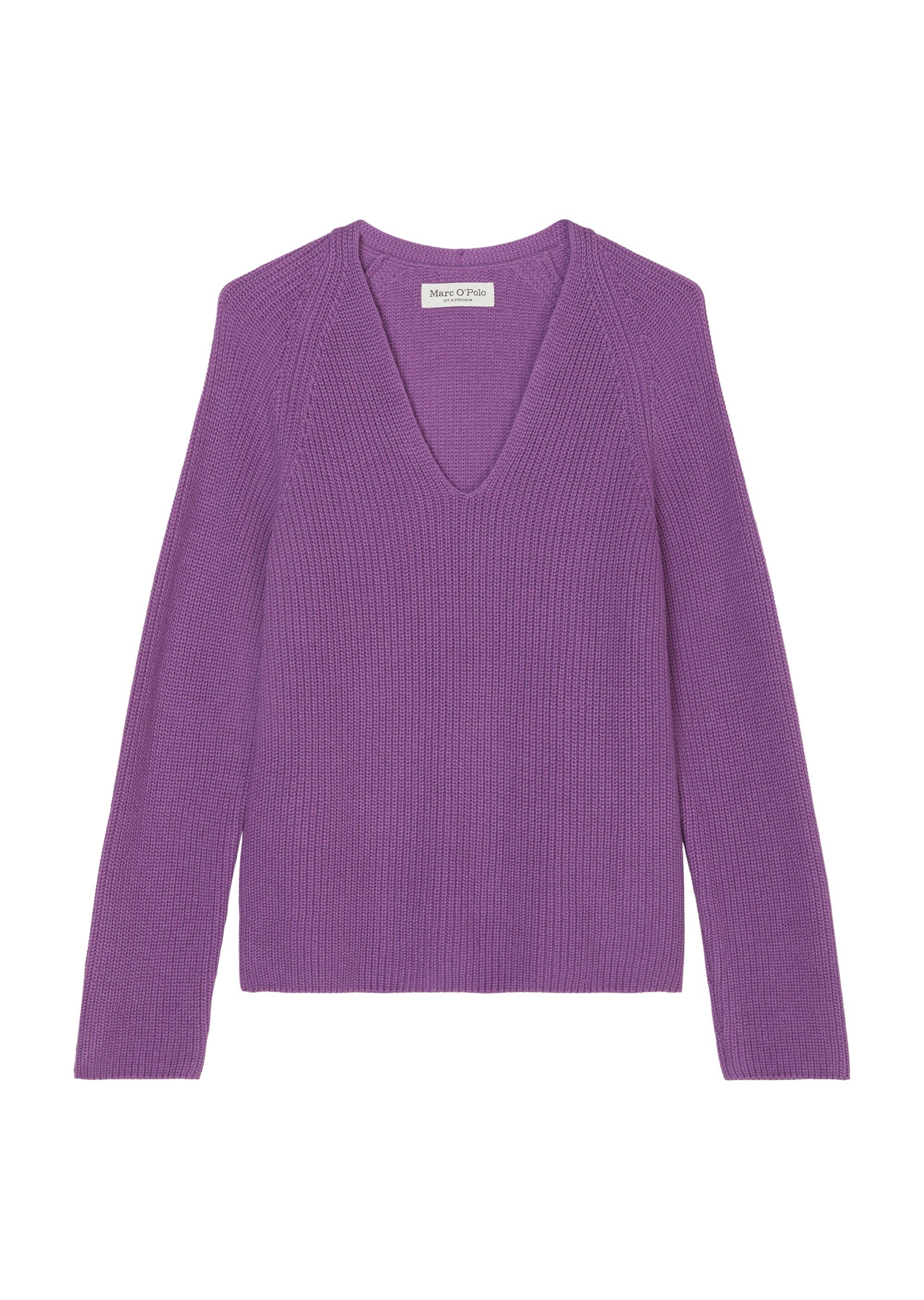 V-Neck-Strickpullover relaxed aus softem Baumwoll-Garn