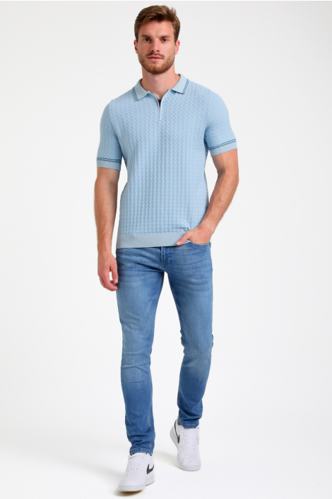 Gabbiano blauwe heren polo