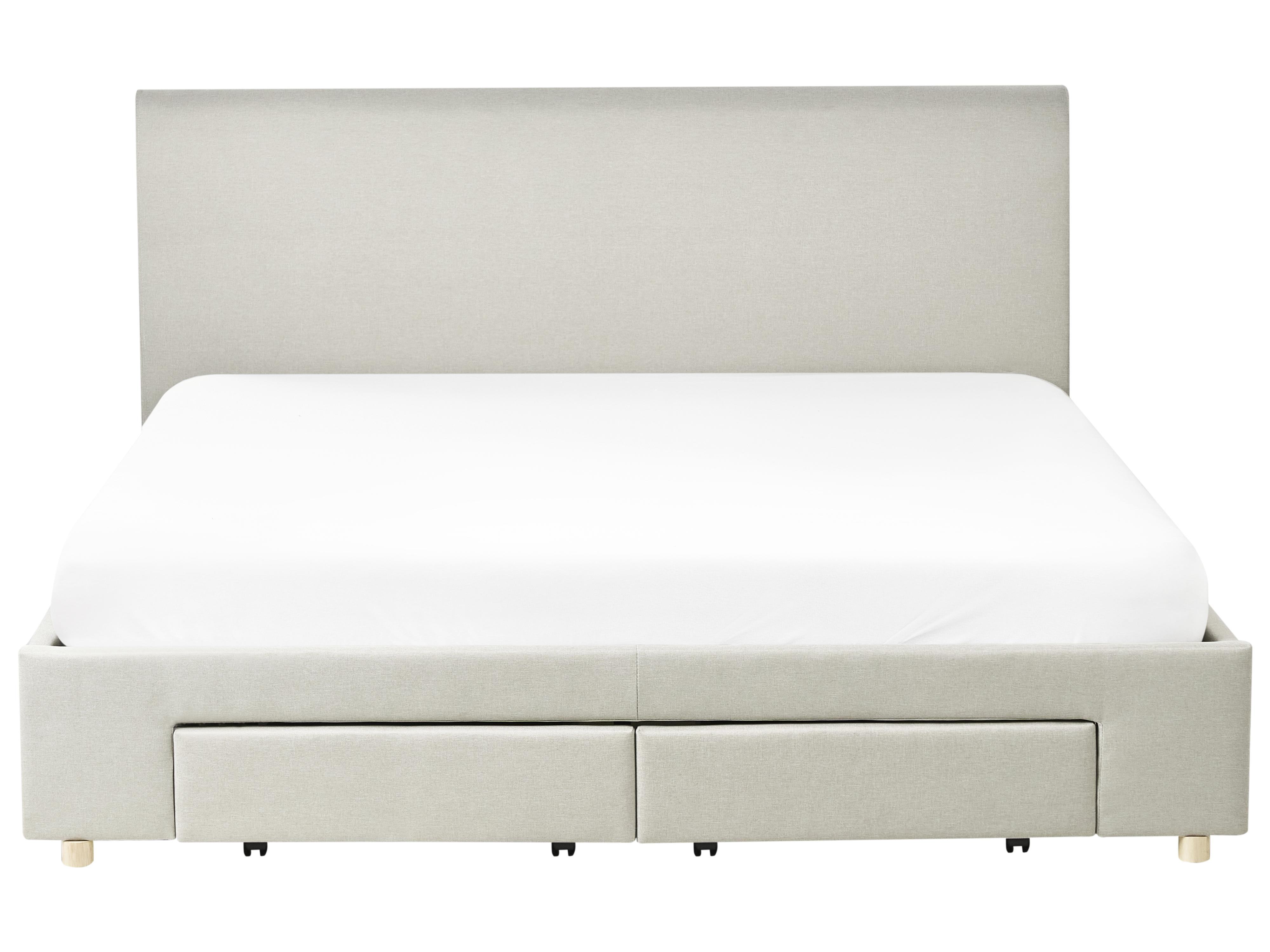 Bed met opbergladen Stof SOUTRIN 180 x 200 cm Beige