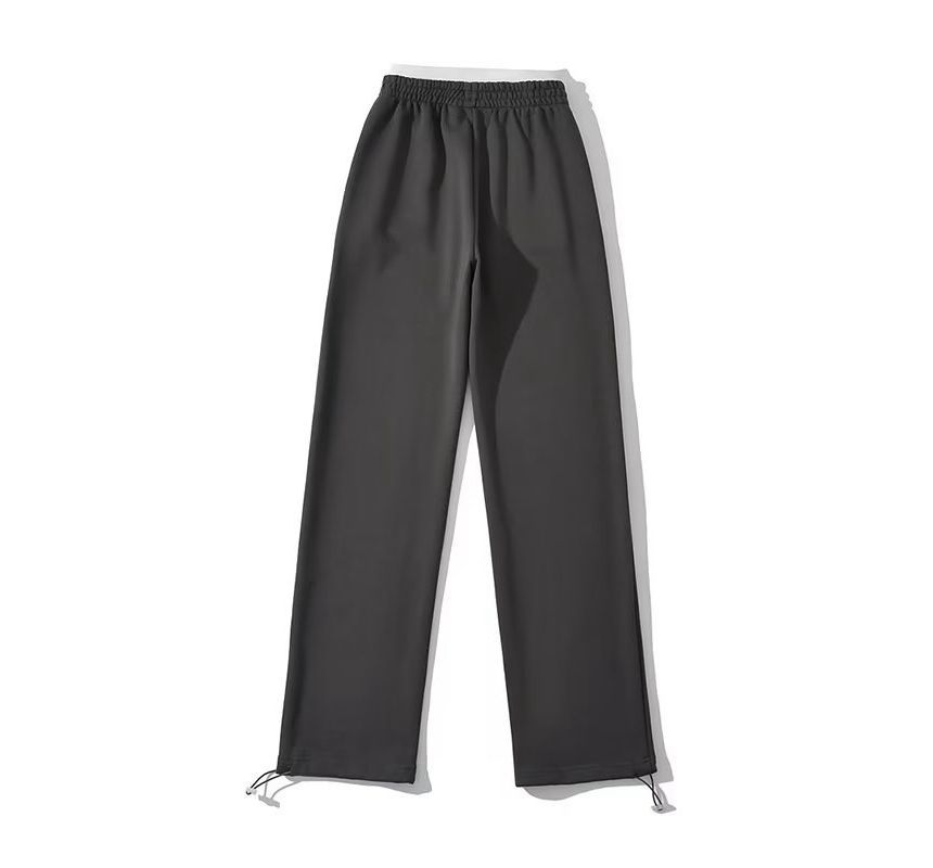 Haneliz - High Rise Applique Wijde Pijpen Joggingbroek