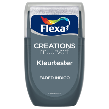 Flexa Creations muurverf kleurtester faded indigo mat 30ml