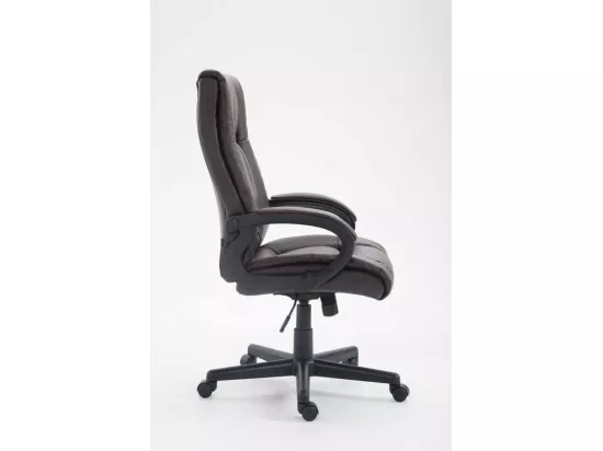 Chaise de bureau - Similicuir & Noir - Marron - XL Sparta
