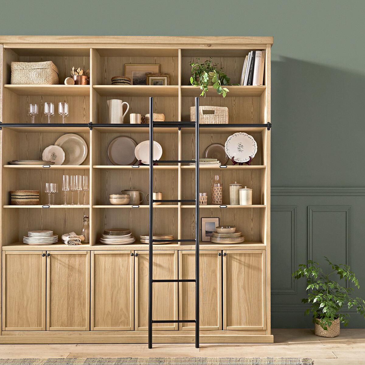 LA REDOUTE INTERIEURS<br>Estante de pinho com escada, Dario