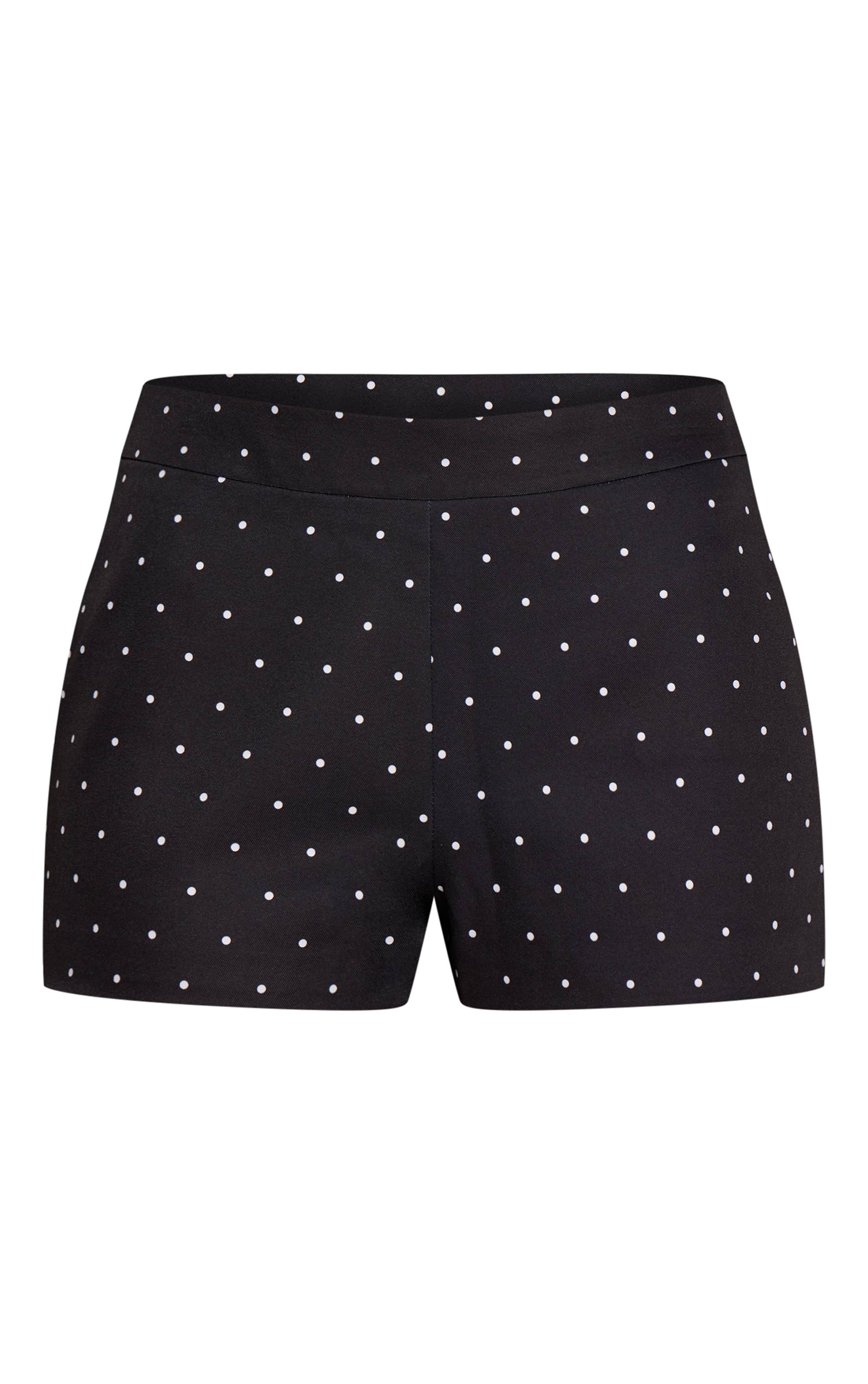 Noir Short À Pois