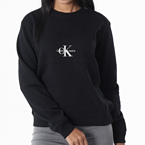 Sweat Crewneck Monogram Logo 8982 Noir