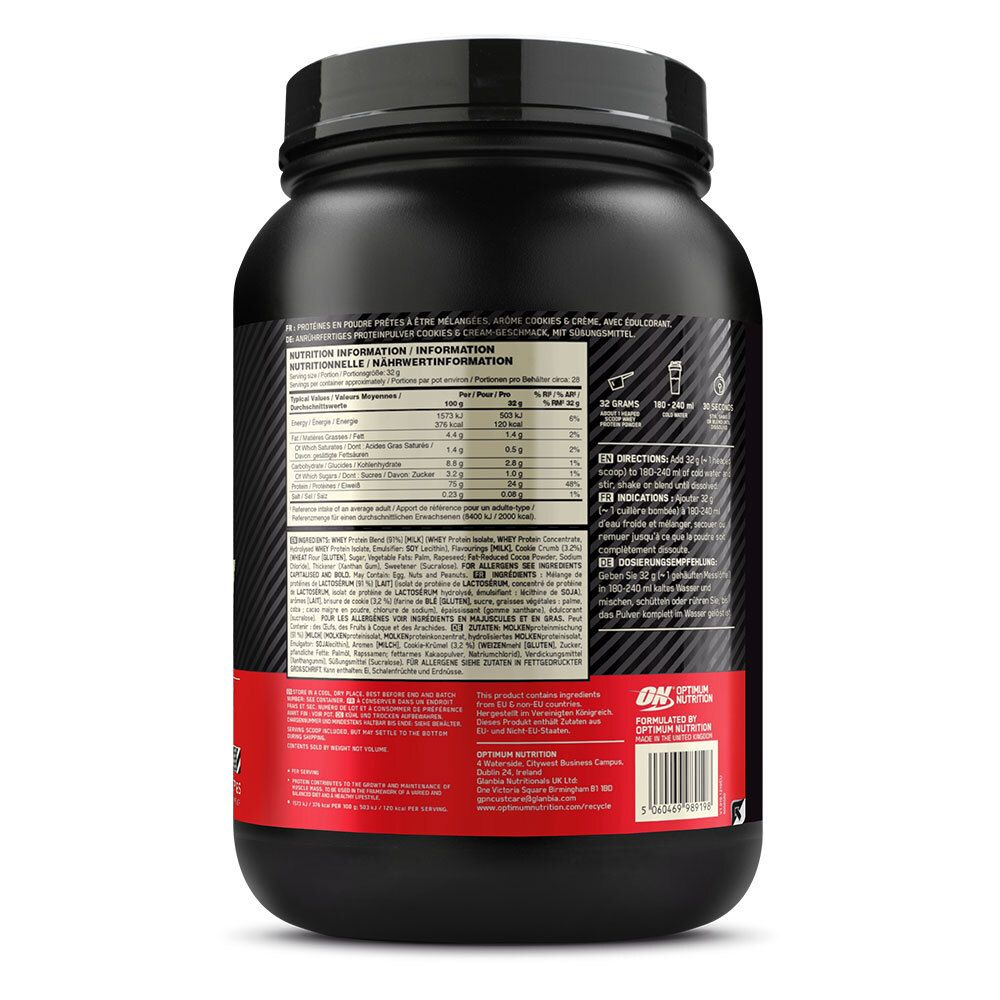 Optimum Nutrition 100% Whey Gold Standard Cookies & Cream