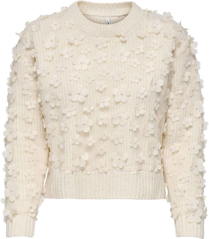 Only - Hua Life Flow Detail Sweater - Off White - Dames