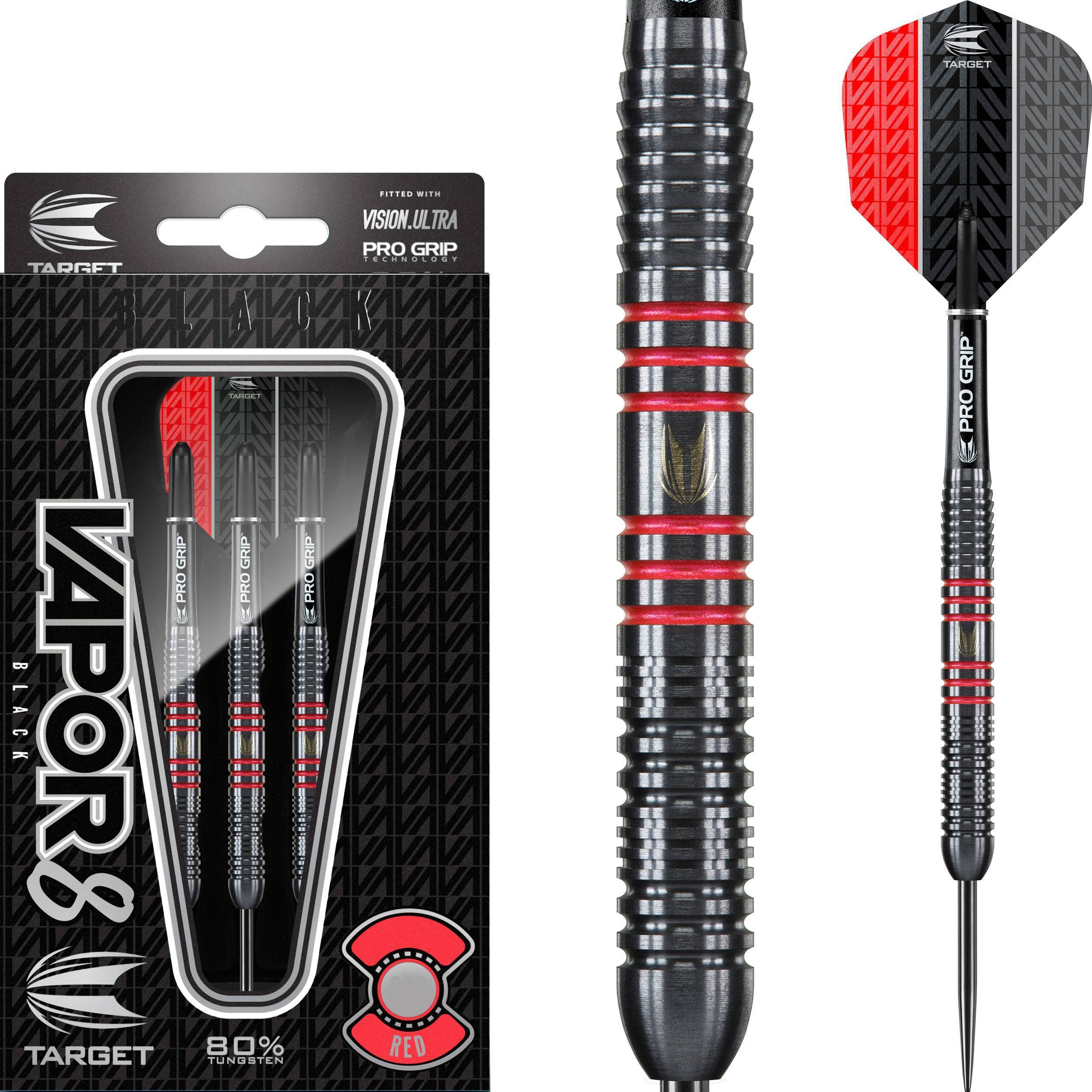 Target - Vapor-8 - Schwarz Rot - Steeldart