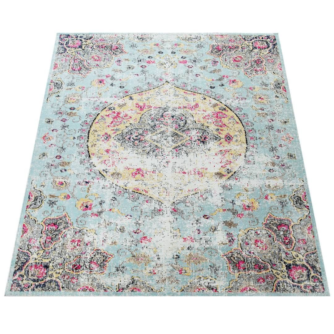 Three Posts Amber Oriental Indoor/Outdoor Rug