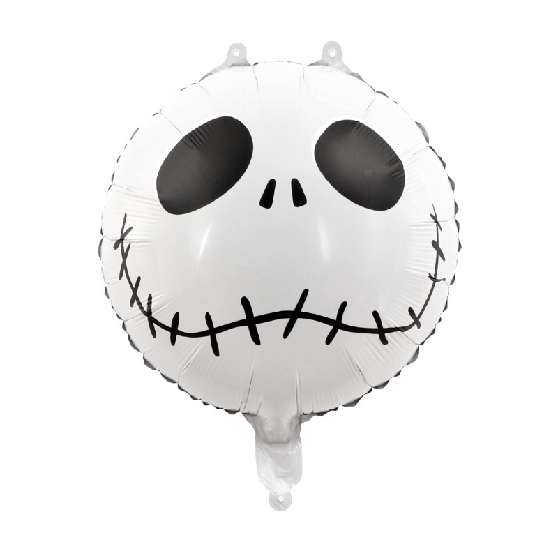 (5er Set) Halloween Party Folien Ballon Grusel Deko Luftballon Motto Party Accessoire - Skelett