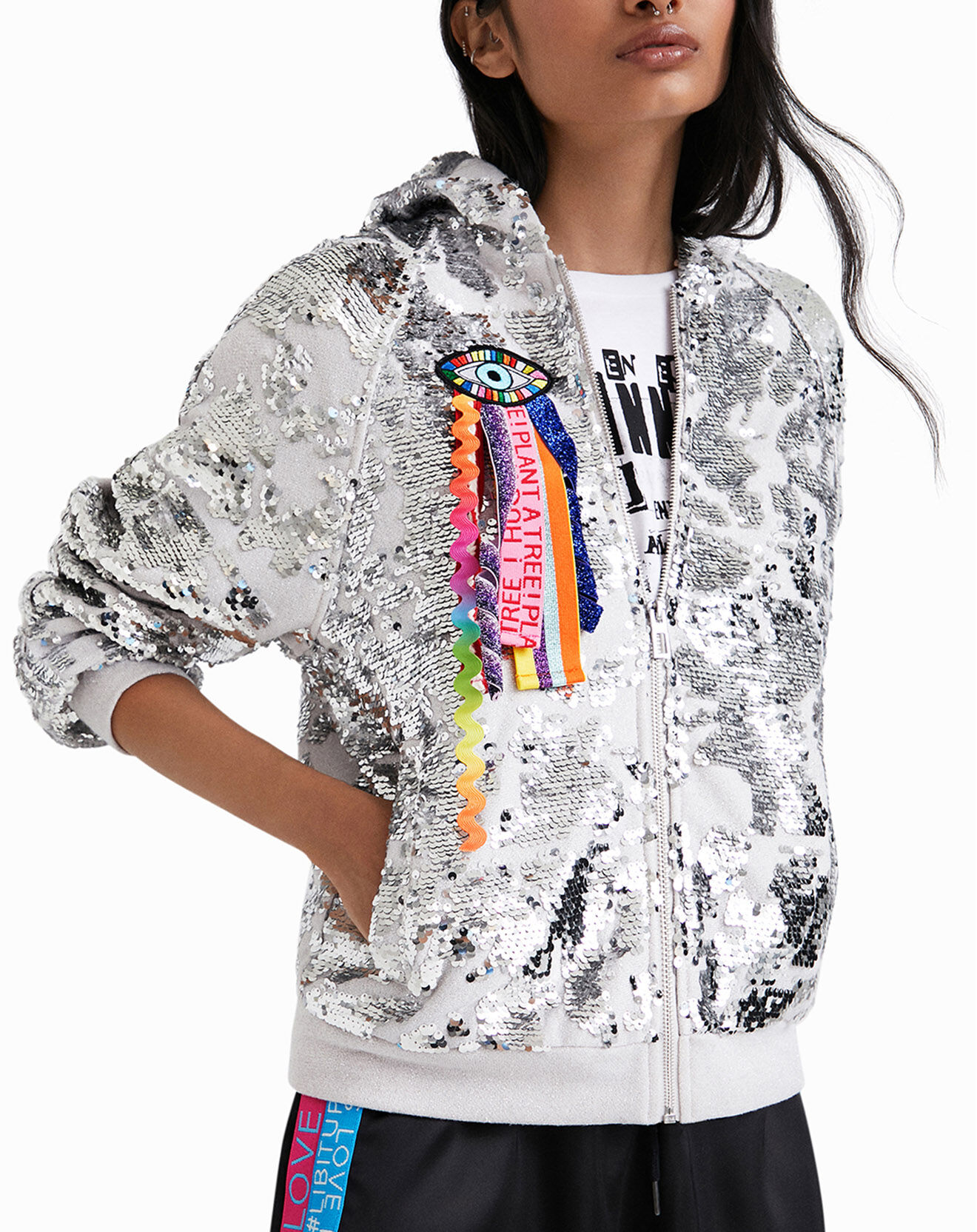 Desigual Sweat Naya argenté