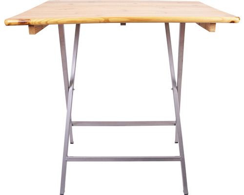 Staande tafel 120 x 80 x 110 cm met sparrenhouten blad en metalen frame