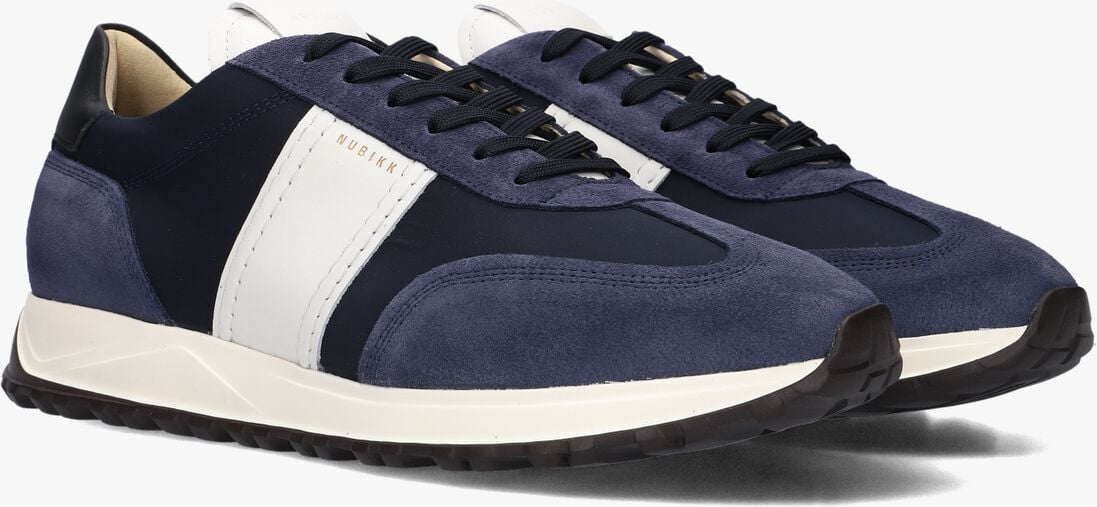 blauwe nubikk lage sneakers glen hendrix
