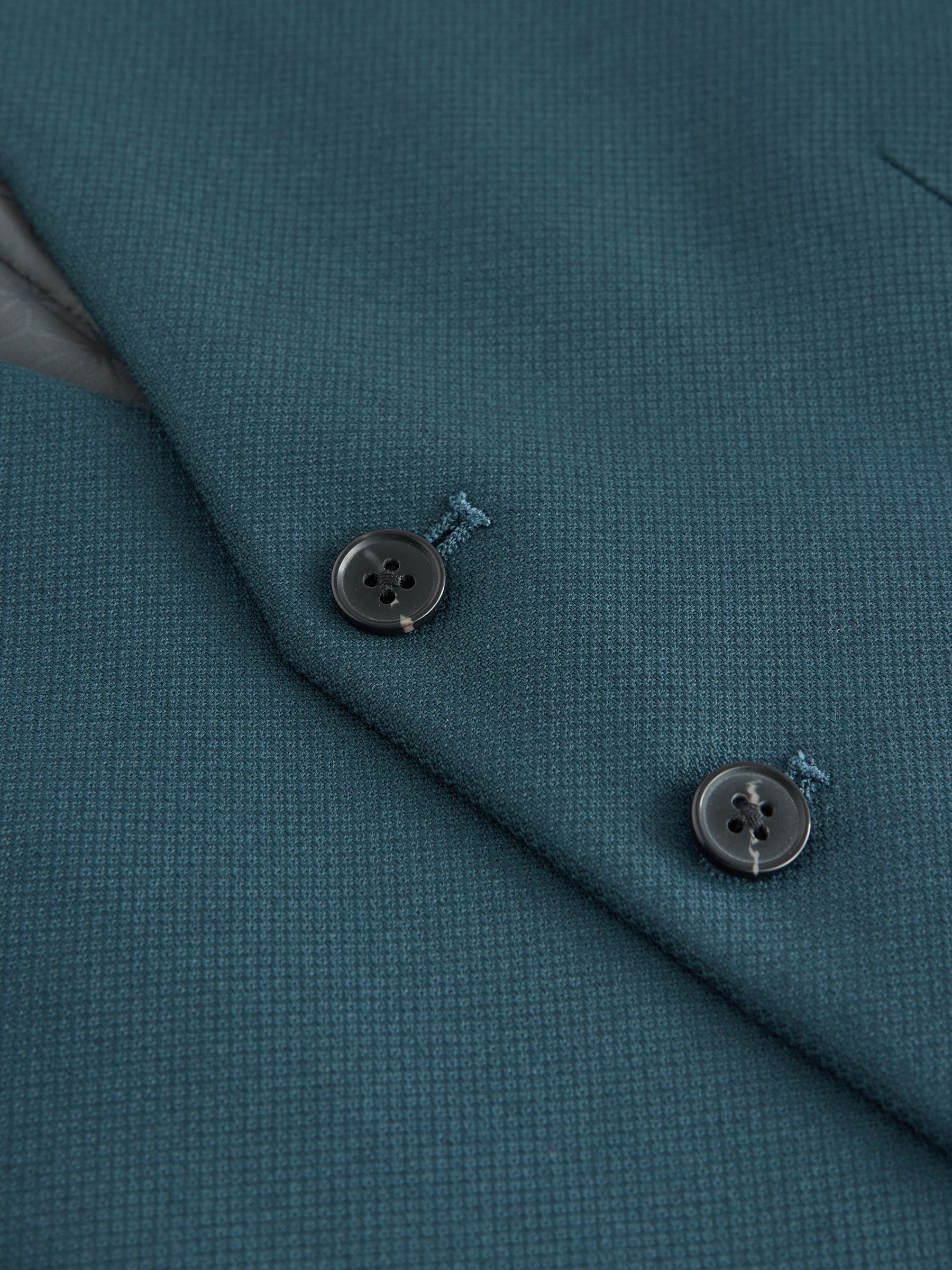Blauwgroen - Herenvest met textuur