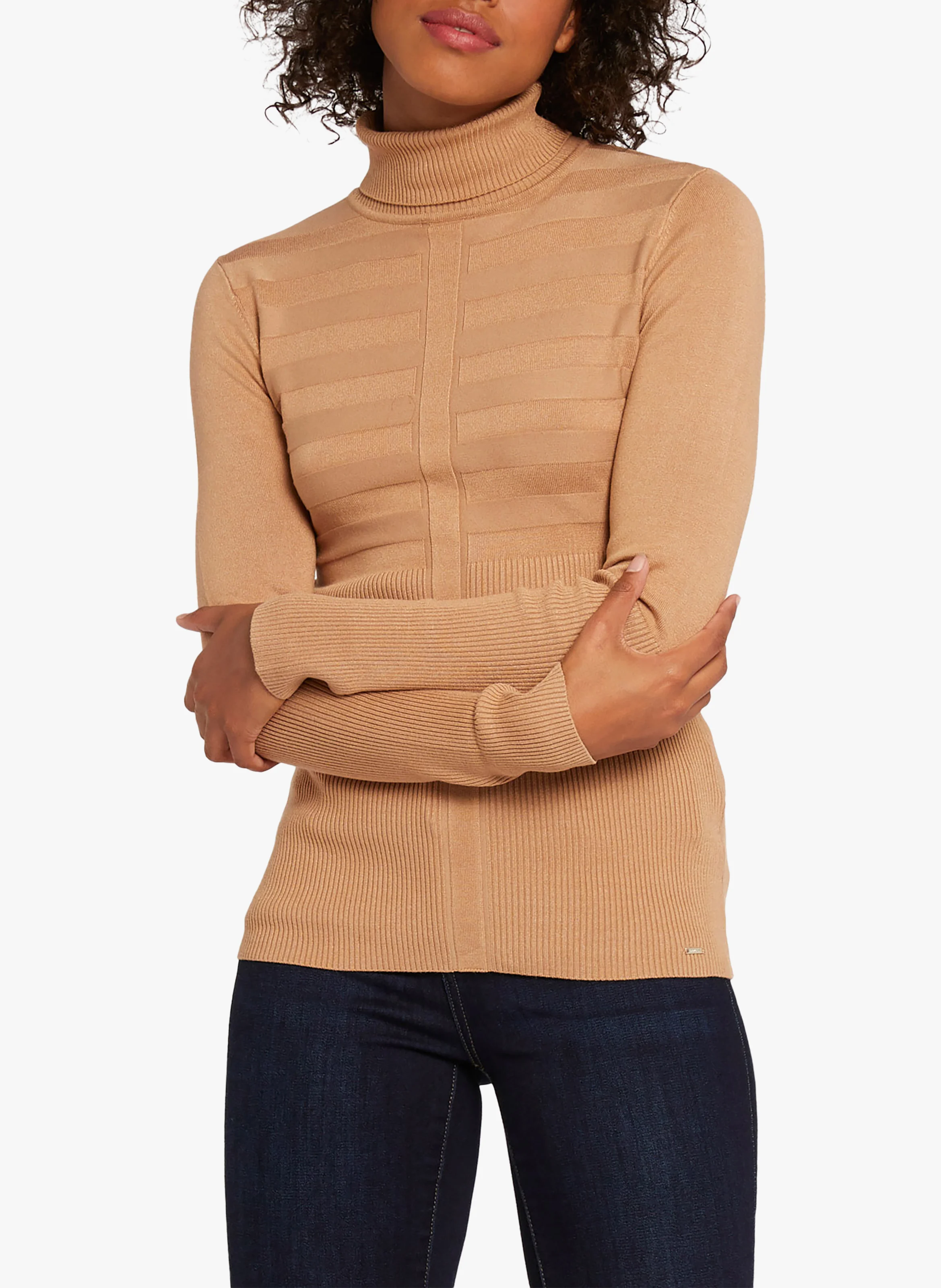 Pull col roulé | Marron