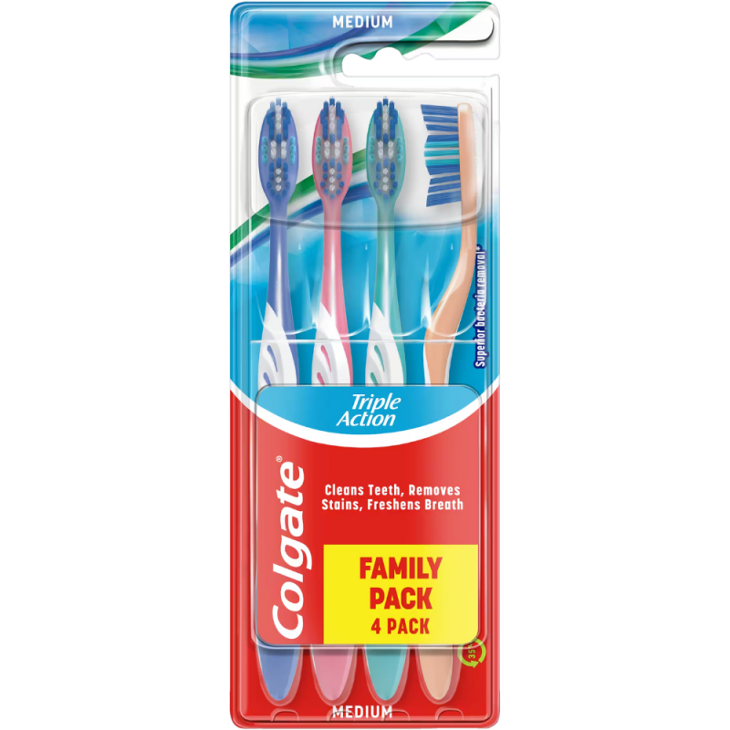Colgate Tandenborstel Triple Action 4-Pack 1 stuk