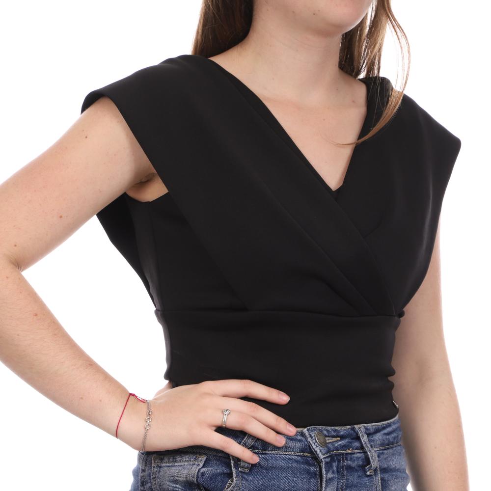 Guess Top Noir Femme Guess Crossed