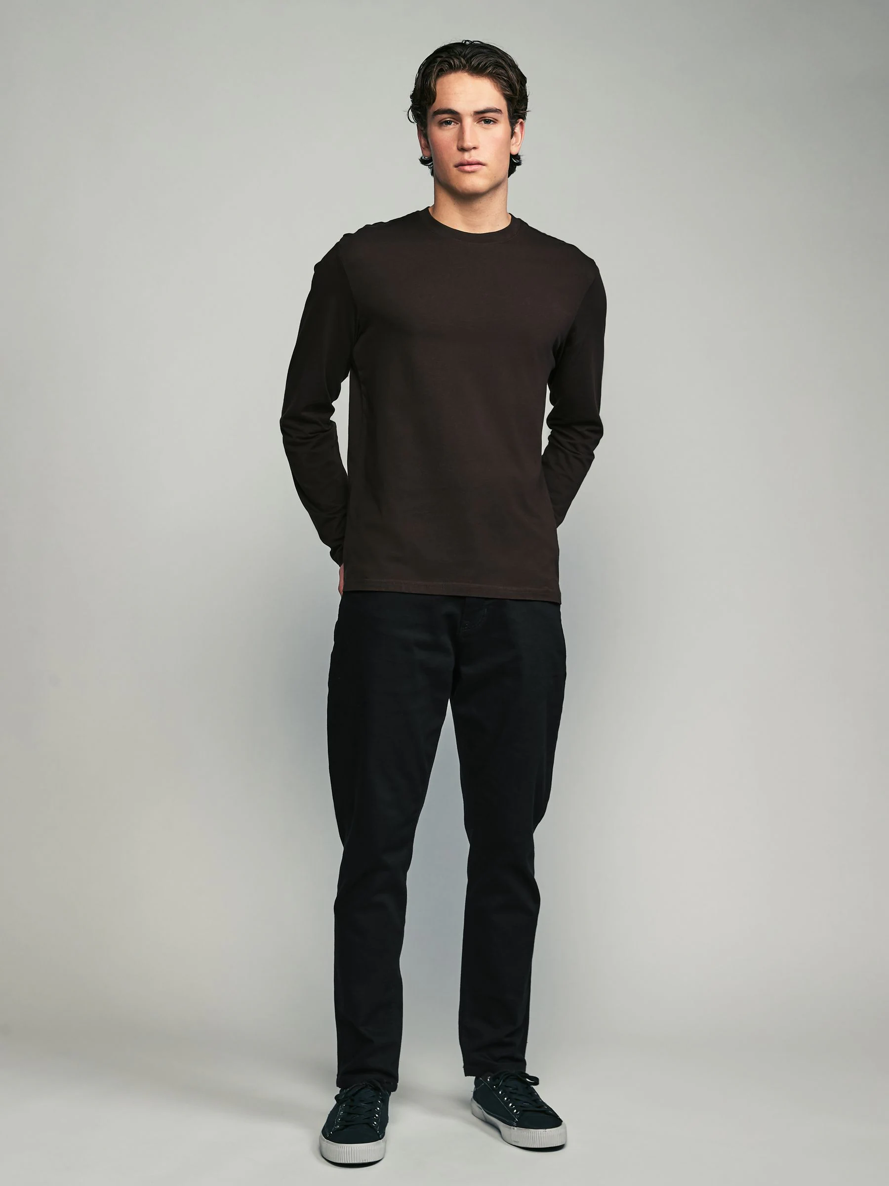 Neutraal - Normale Pasvorm - verpakking van 5 regular-fit T-shirts met lange mouwen van 100% katoen