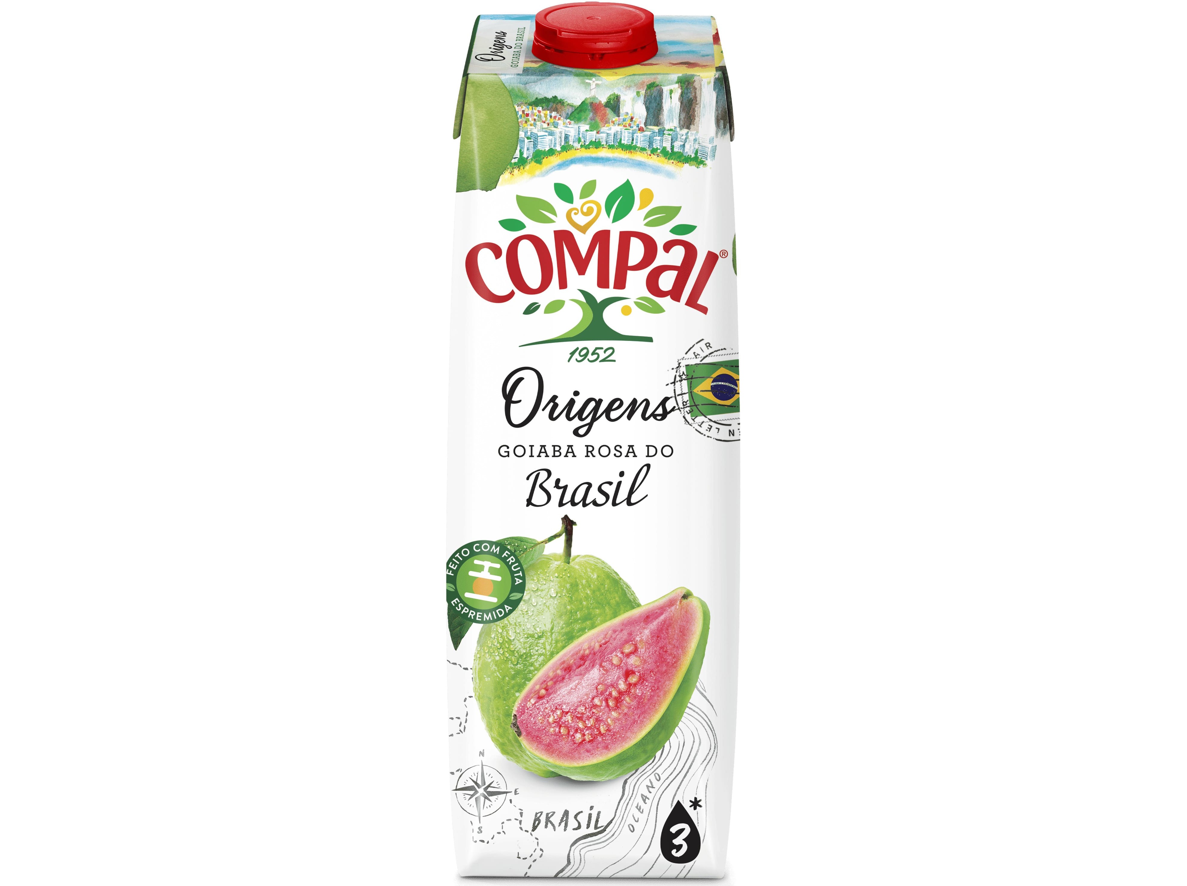 NÉCTAR COMPAL ORIGENS GOIABA BRASIL 1L