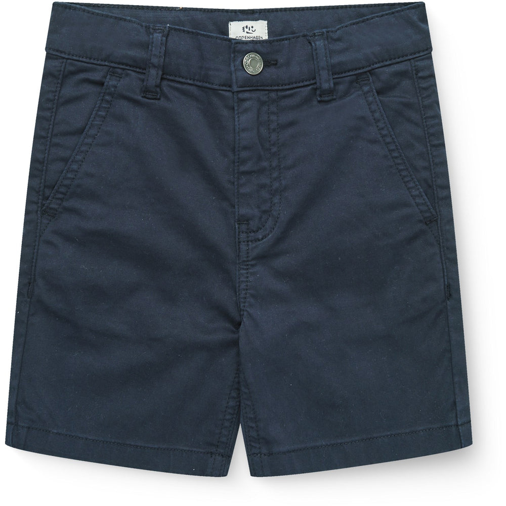 Køb COPENHAGEN COLORS Navy Twill Shorts W. Cuff
