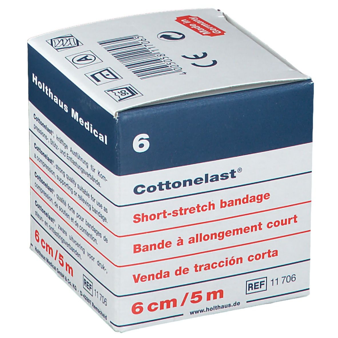 Cottonelast® Kurzzug-Binde 6 cm x 5 m